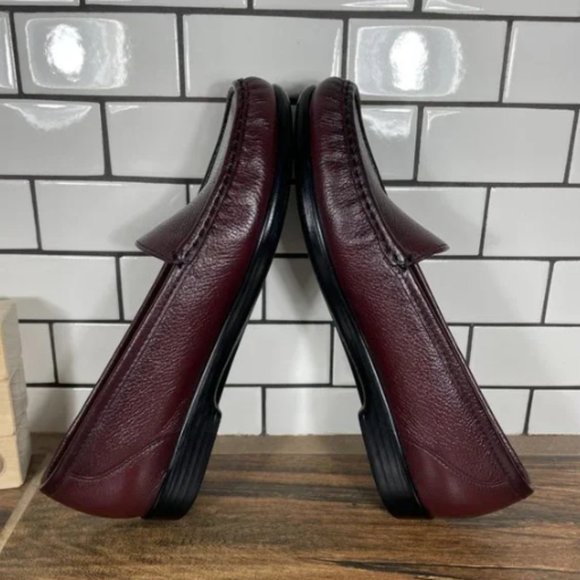 SAS Simplify Womens Size 9.5 Narrow Shoes Antique Wine Leather Comfort Loafer - Picture 4 of 11